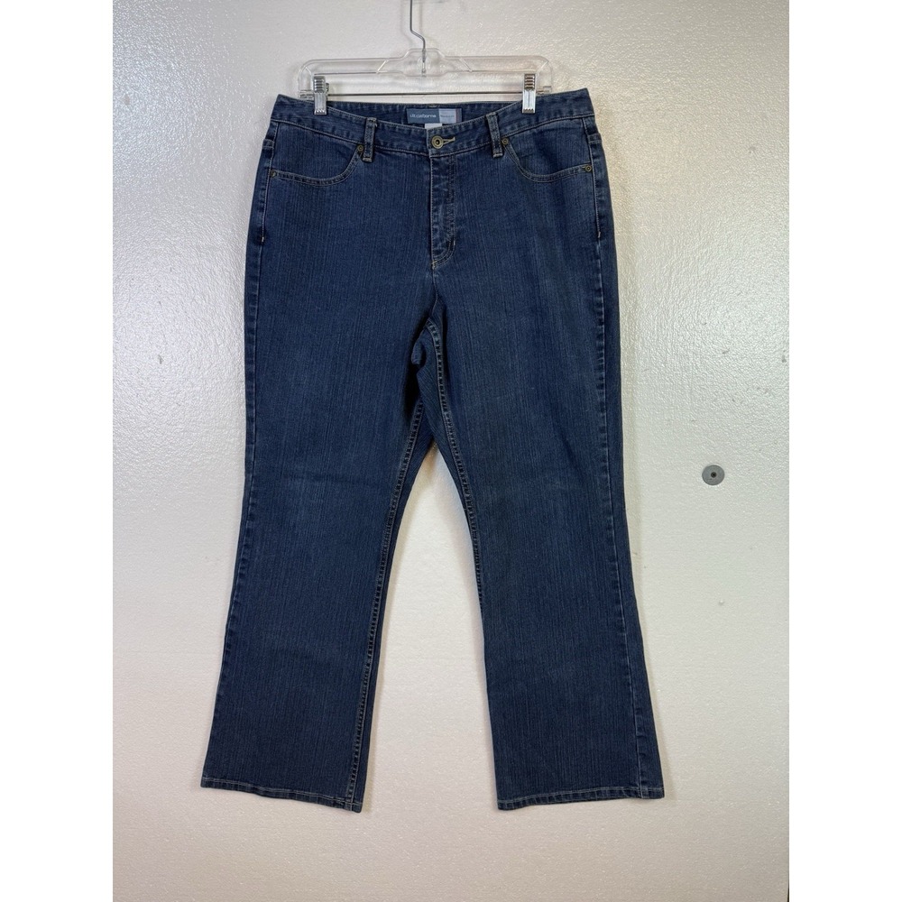 Liz Claiborne Womens Jeans Sz 14 Blue Denim Bootcut‎ Fit Stretch Cowgirl Western